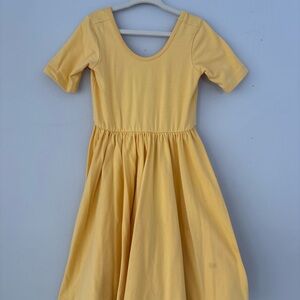 Alice & Ames Yellow Short-Sleeve Swing Dress